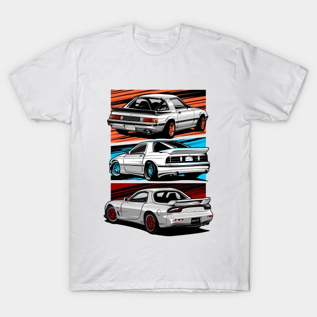 RX7 Generation rotary T-Shirt by pujartwork